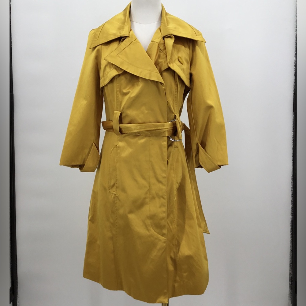 Bebe Size S Yellow Trench Coat